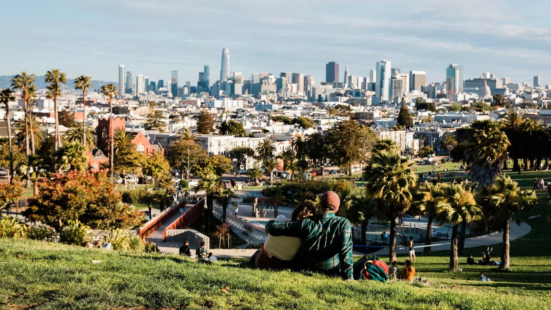 Dolores Park em uma tarde ensolarada